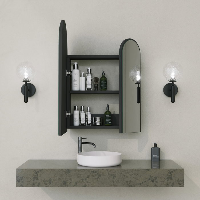 Hanah Home Gabinete de Baño Classe Cabinet - Negro, MDF 18mm, Elegante y Funcional